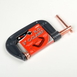 ATE Pro. USA - 6 PC Heavy Duty Steel C-Clamp Set | 3", 4", 6", 8" Iron Alloy - Clamps for Brake, parts assembly, fastening, welding, woodwork, metal work, auto - T rotary handle - DIY Projects