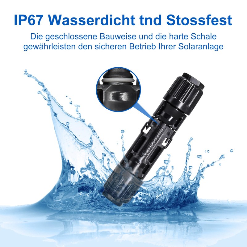 Trisinger 6 mm² Solar Connector Set IP68 1500 V -