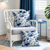 Joymaison 40x40 Pack of 4 Chinoiserie Flower Throw Pillow Cushion