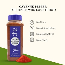 ALPONT GOURMET Ground Cayenne Pepper 18oz (510g), All Natural, Non-GMO, Packed To Keep It Fresh, Premium Quality