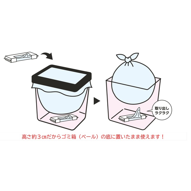 Core CT-030R Plastic Bags with Hands, 1.8 gal (30 L),