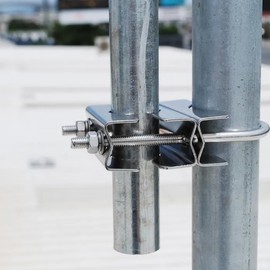 U-bolts, U-bolts, U-bolts, 4 pieces U bolts, U screws, suitable for attaching pipes or mechanical fittings, can be used as pipe securing rings, M8, 40 mm x 100 mm