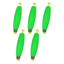 M METERXITY 5-Pack Fishing Bobbers Floats, 77mm EVA Foam Weighted Bobbers for Crappie/Bluegill/Trout Bass/Catfish, Clip-on Floats Slip Corks Floaters Strong Buoys [Green]