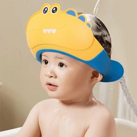 Infant Comfortable Hair Washing Cute Crocodile Baby Shampoo Cap Hair Cap 2ea