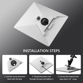 Starlink Mini Tripod Adapter-1/4-20 Nut Base Tripod Mount Adapter Aluminum Alloy, Compatible with Pipe Mount, Most Photography Tripods and RAM Mount