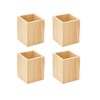 Cregugua 6 Pack Wood Pen hlolder Unfinished Wooden Pencil Holder