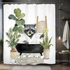 Kalmico Funny Raccoon Animal Shower Curtain 60Wx72L Inch Hilarious Gray