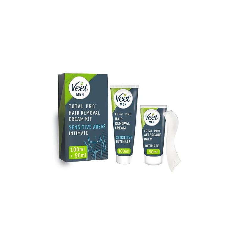 Veet Men Intimate Hair Removal Kit, 100ml Cream, 50ml After