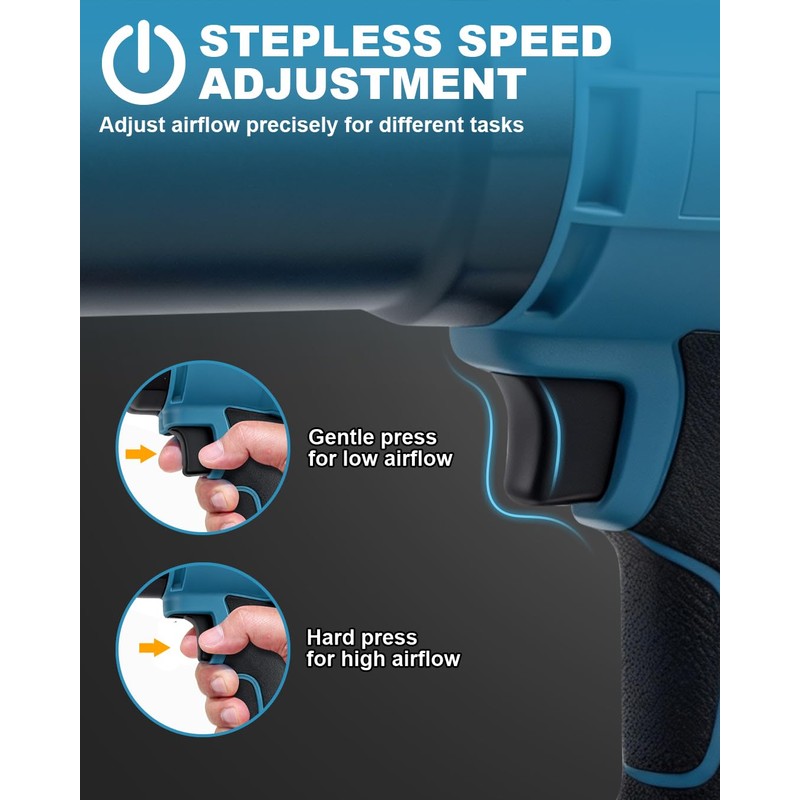 Cordless Leaf Blower, 24V Electric Handheld Leaf Blower with Battery
