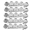 Hohopeti 5pcs Hair Clip Bezel Tray for Jewelry Making Round