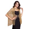 RZTA Sparkling Metallic Shawls and Wraps with Buckle for Evening