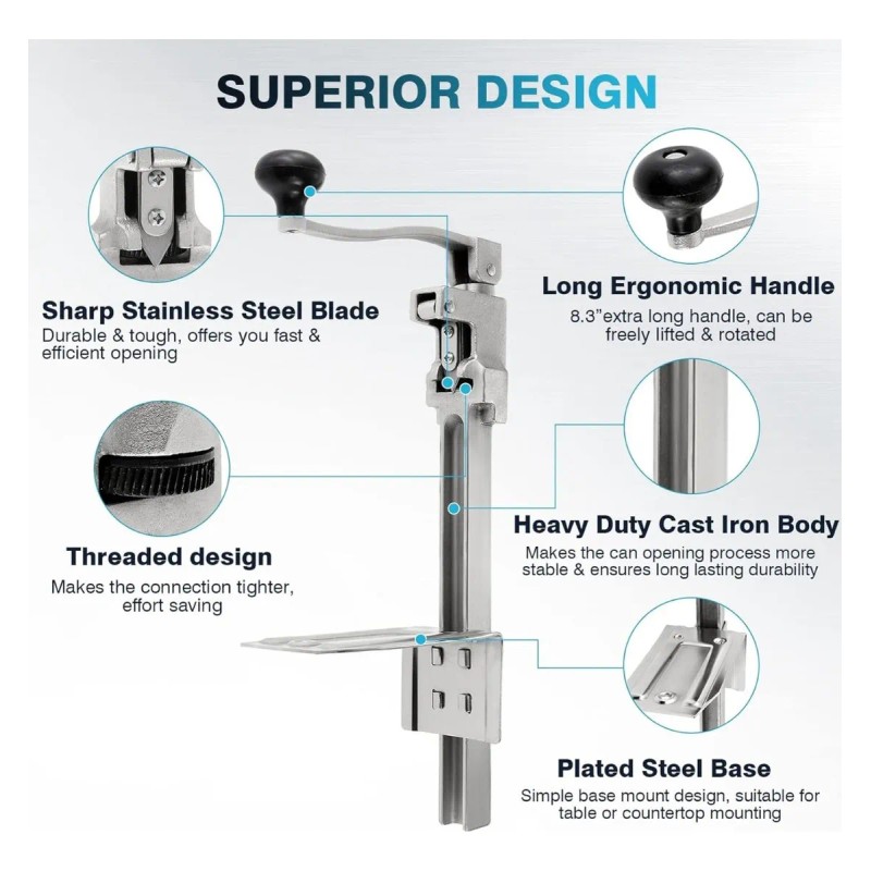 Abrelatas Industrial Grande Profesional Universal