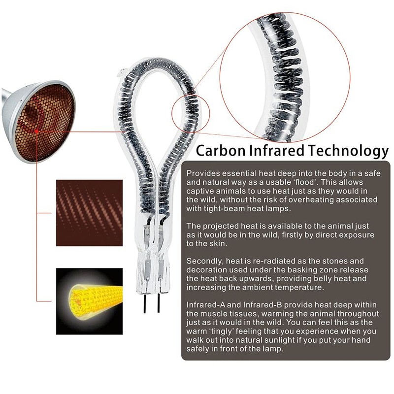 ExoRepti Deep Heat Projector Reptile Heat Lamp Bulb (DHP 100W,