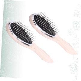 WOONEKY 2pcs Detangler Hair Brush Wide Tooth Comb for Curly Hair Scalp Massager Wig Brush for Synthetic Wigs