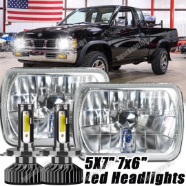 Unbranded LED Headlight Hi/Lo Sealed Beam 7x6" For Nissan Pickup Hardbody 1995- 1996 1997