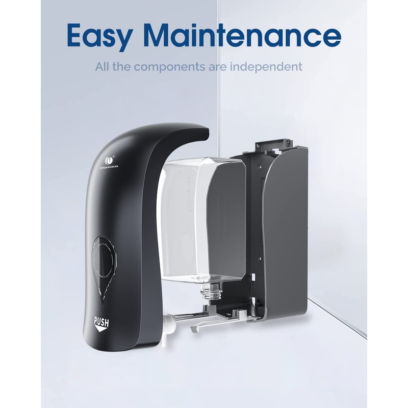 Manual Foam Soap Dispenser, 35oz (1000mL) Commercial Refillable Foaming Soap