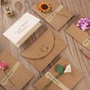 Kraftpapier Umschläge 15 Stück Briefumschläge mit blumen Set, kleine briefumschläge