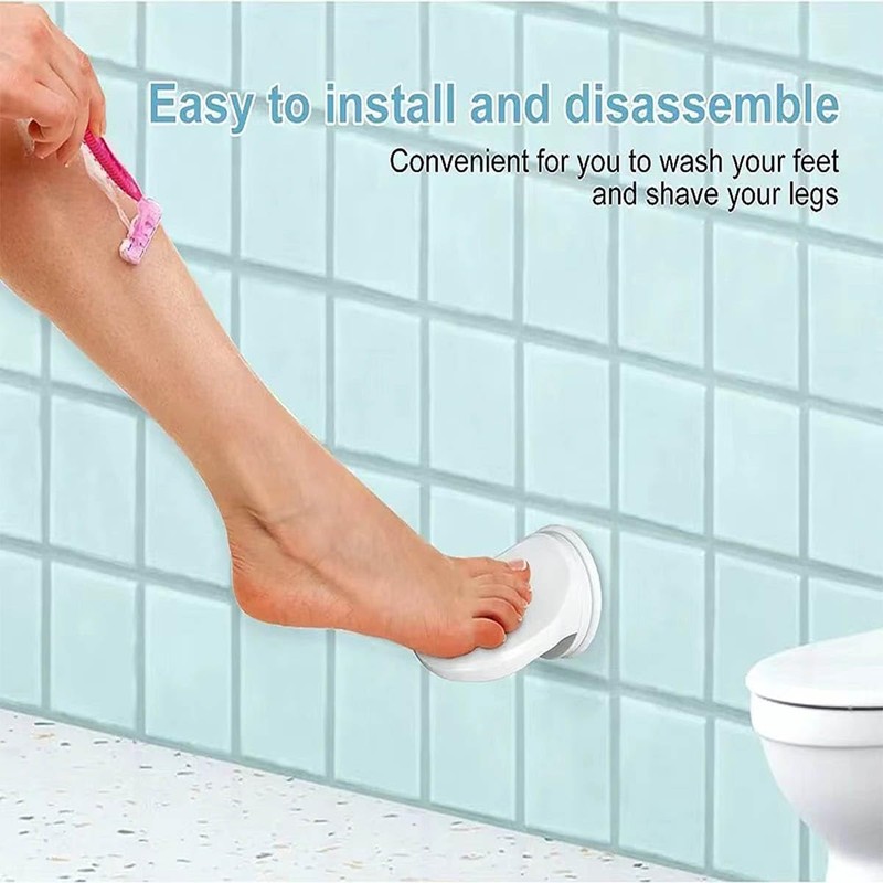 Plastic Shower Foot Rest,Bathroom Shaving Leg Aid Rest Suction Cup