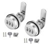 Pack of 2 Cam Lock, Password Drawer Lock, Digit Code
