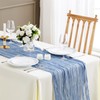Reyke 1 Pack Dusty Blue Cheesecloth Table Runner for Party