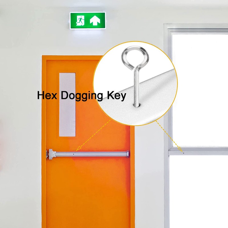 WOODGUILIN 5/32' Hex Dogging Key Set, Full Loop, Key-Ring Style,