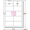 A-One 72110 Label Stickers, 10 Sides, Business Card Size, 22