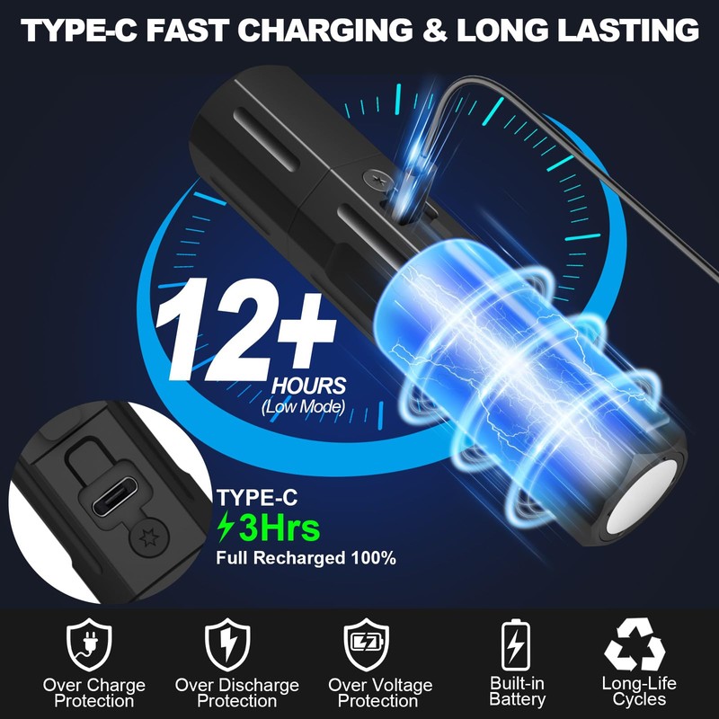 Banral Rechargeable Flashlights High Lumens - Super Bright Small Pocket