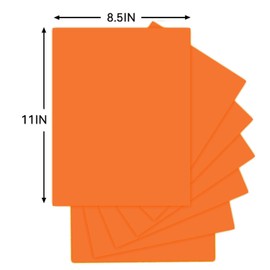50Sheets Orange Cardstock Paper, 8.5 x 11 Card stock for Cricut, Thick Construction Paper for Card Making, Scrapbooking, Craft 90 lb / 250 gsm (Orange)