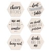 LotFancy Funny Drink Coasters with Holder, 6PCS Absorbent Ceramic Coasters,