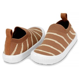 JAN & JUL Lightweight Slip-on Summer Shoes for Boy or Girl (Khaki Stripes, Size: 11 Little Kid)
