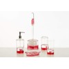 Premier Housewares Acrylic Lotion/Soap Dispenser, Transparent/Red, 7 x 7 x