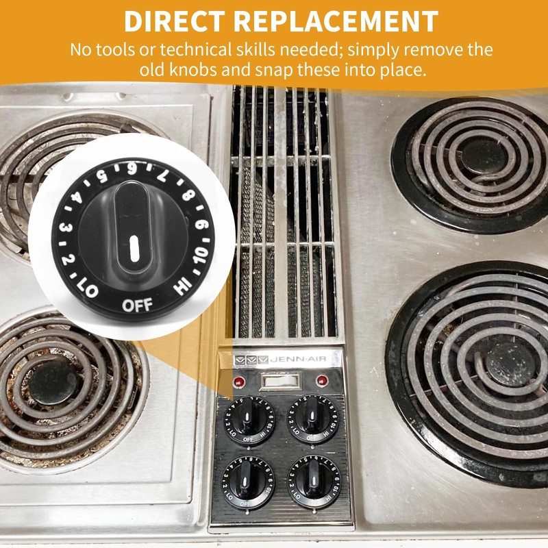 12200035 Range Surface Burner Knob Compatible with Whirlpool Kenmore Jenn