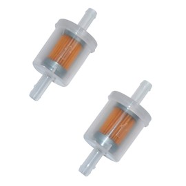 HQRP 2 Pack 691035 Fuel Filter Compatible with Kawasaki 4129 493629 5065 49019-0014 49019-0027 49019-0707 49019-7001 49019-7005 12hp 17.5hp 27hp 35hp Engines, 40 Micron 1/4" Inline Fuel Filter