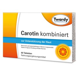 Astrid Twardy Carotin kombiniert – Nahrungsergänzung mit Betacarotin, Biotin & Pantothensäure – Für Haut, Haare & Immunsystem – Hochwertige Carotinoide für natürliche Hautpflege – 60 Tabletten
