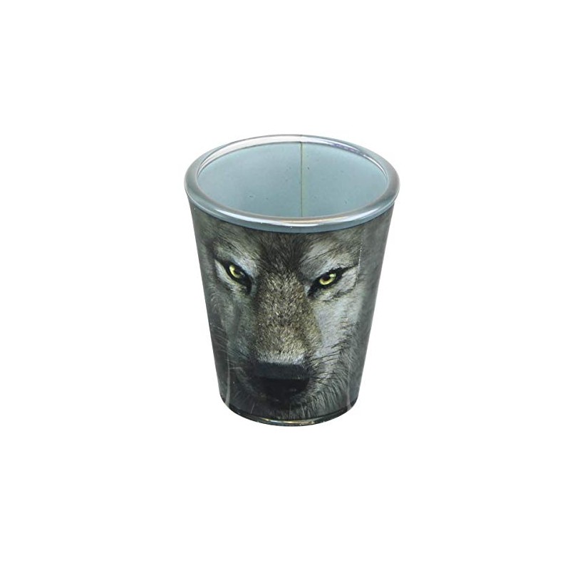 JUST FUNKY Wolf Face 2oz Shot Glass