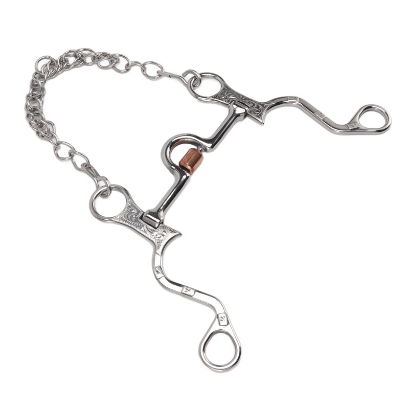 120mm Horse Mouth Snaffle with Chain Stainless Steel Horse Bit