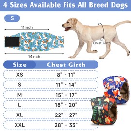 5 Pack Dog Diapers Male Reusable, Premium Belly Bands for Male Dogs, High Absorbing Dog Pee Wraps for Doggie in Incontinence or Training Flower M