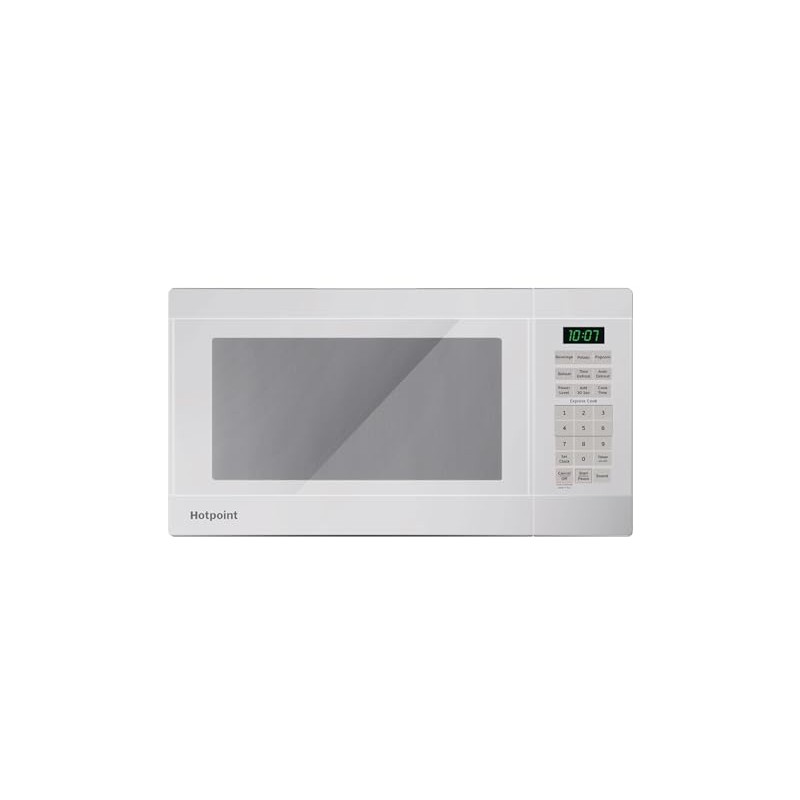 Hotpoint RES1072DTWW 0.7 Cu. Ft. Capacity Countertop Microwave Oven, White
