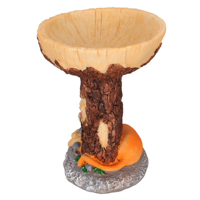 Cat Bird Bath Statue Durable Resin Bird Bath Bowl Exquisite