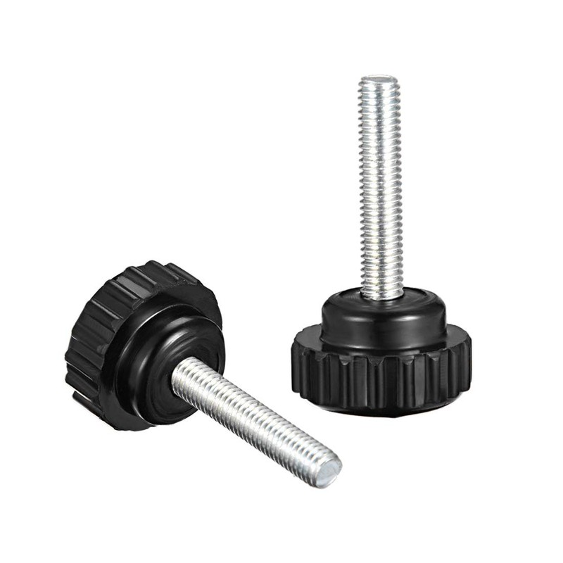 sourcing map M5 x 25mm Metric Male Thread Knurled Clamping