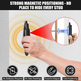 2 PCS Magnetic Stud Finder, No Batteries Required, Stud Finder Easy to Locate Screws, Metal Studs and Nails, Nail Locator for Drywall and Wood (Black)