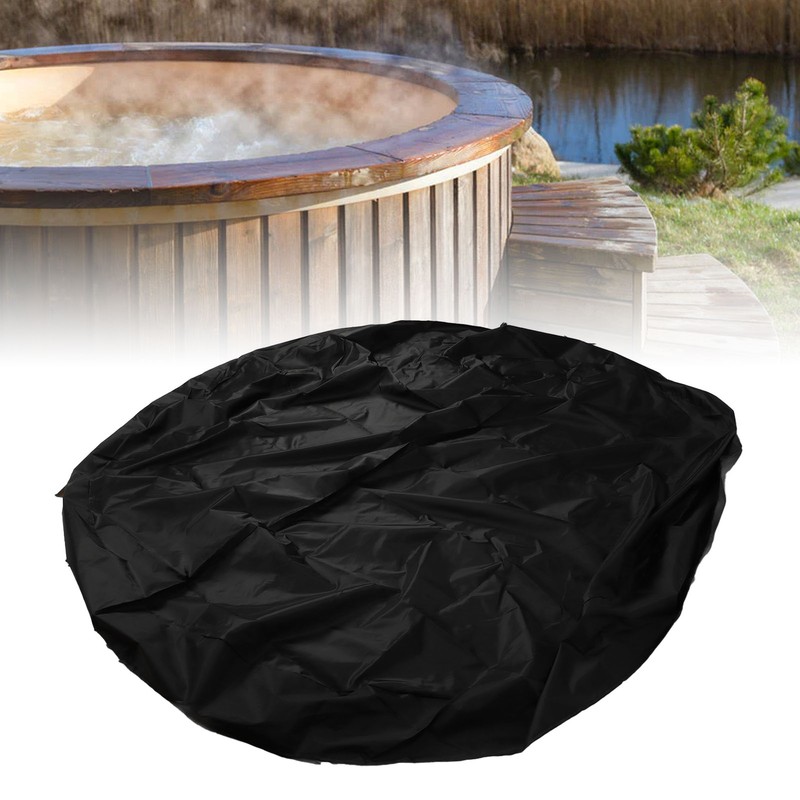 Swimming Pool Cover Dustproof Folding Insulation Pool Winter Black Cover