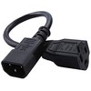 CableCreation [5-Pack] 1 Feet Standard Computer Power Adapter Cord NEMA 5-15R to IEC320 C14, 0.3M / Black