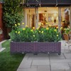 Dawot Plastic Raised Garden Bed, Set of 2 Planter Grow