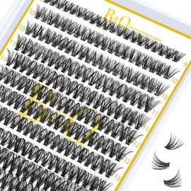 Lash Clusters 40D-0.07C-9-16 B&Q LASH Individual Lashes 280 Clusters False Eyelash 10D 20D 30D 40D Lash Clusters Extensions Individual Lashes Cluster DIY Eyelash Extensions at Home (40D-0.07C,9-16MIX)