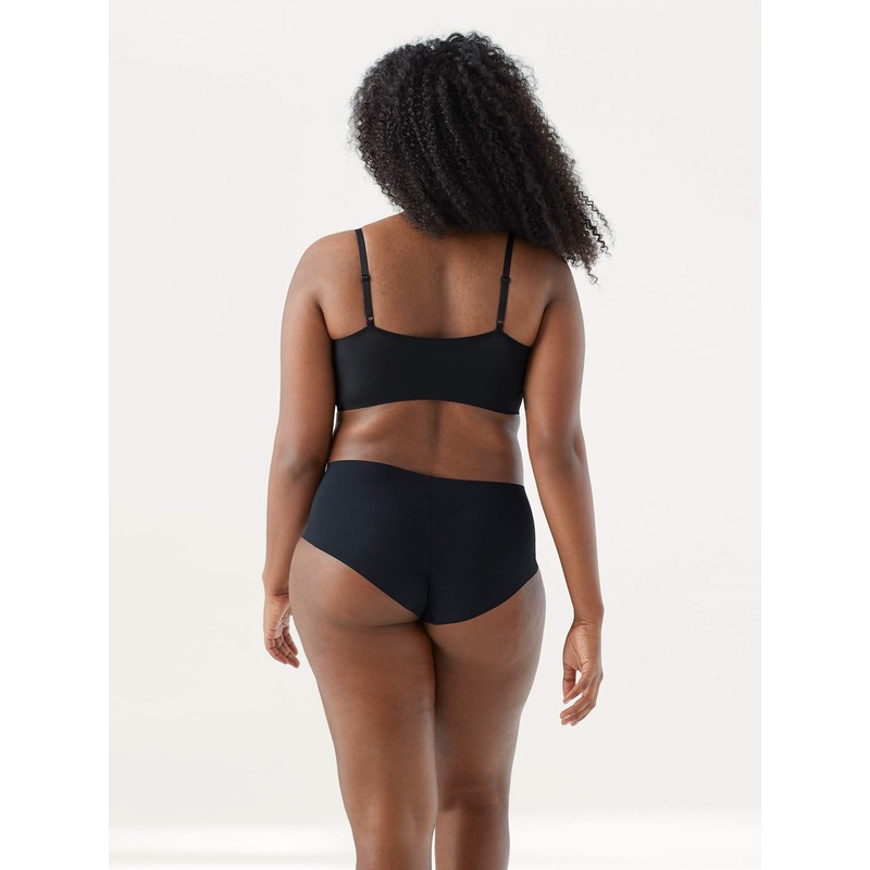 True & Co Body Lift Triangle Adjustable Strap Bra Black