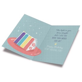 Prime Greetings Prime Greetings Birthday Card For Granddaughter, Made in America, Eco-Friendly, Thick Card Stock with Premium Envelope 5in x 7.75in, Packaged in Protective Mailer