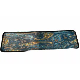 Benissimo Stair Treads Carpet Blue Paisley Step Carpeton Navy Non-slip Self Adhesive Cover