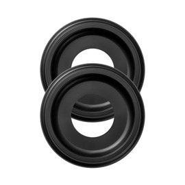 ELFCAB 2 Pack Black Molded Nylon Ceiling Medallion for Light Fixtures and Ceiling Fans 10"OD x 4"ID x 1-2/8 "P (Fits Canopies up to7-1/4")