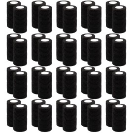 Bqtq 40 Rolls Self Adhesive Bandage Wrap 4 Inch Black Bandage Self Adherent Wrap Stre